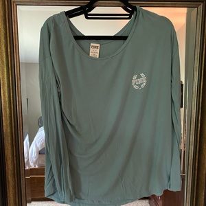 PINK Teal long sleeved tshirt